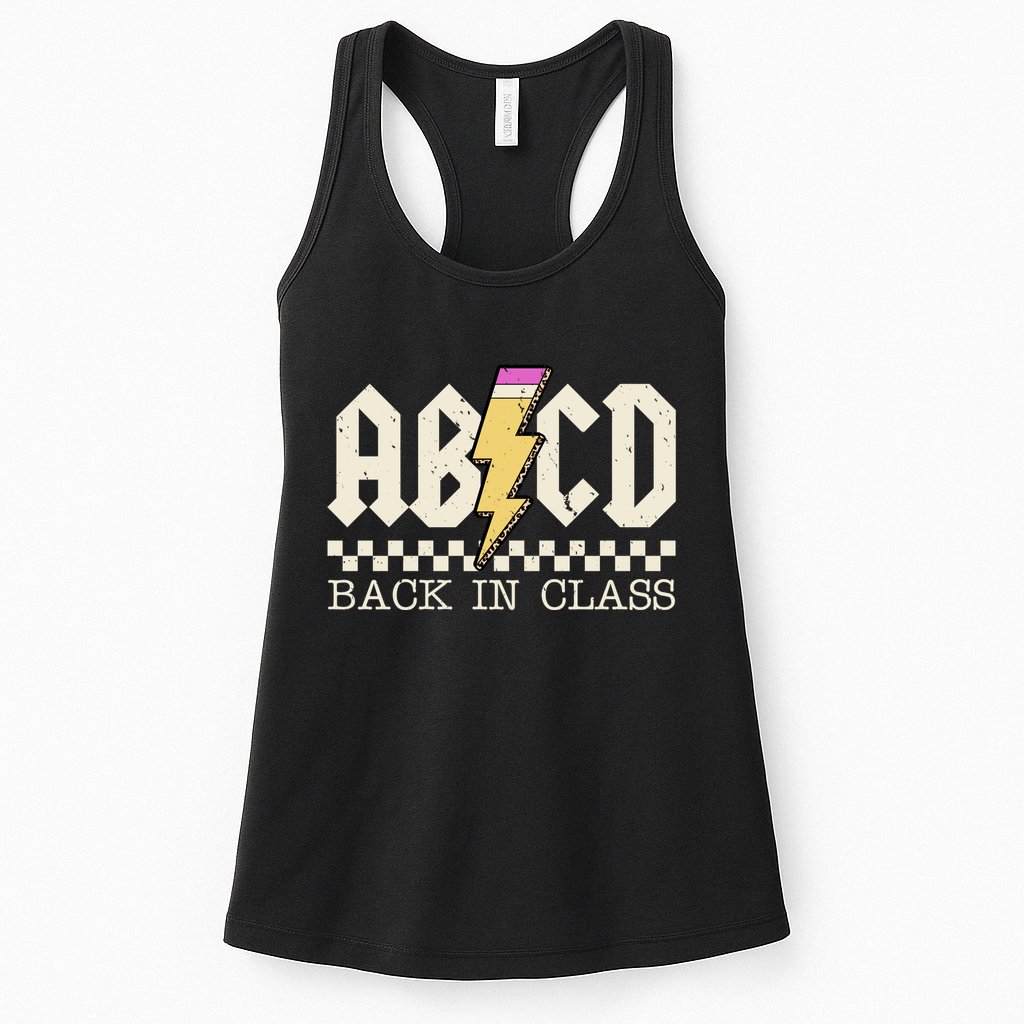 Retro Teacher Tour Abcd Back To School Classic Rock Womens Tank Top