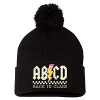 Retro Teacher Tour Abcd Back To School Classic Rock Pom Pom 12in Knit Beanie