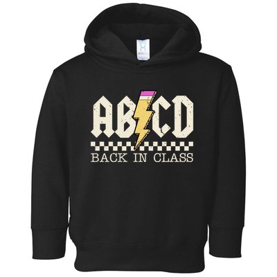 Retro Teacher Tour Abcd Back To School Classic Rock Toddler Hoodie