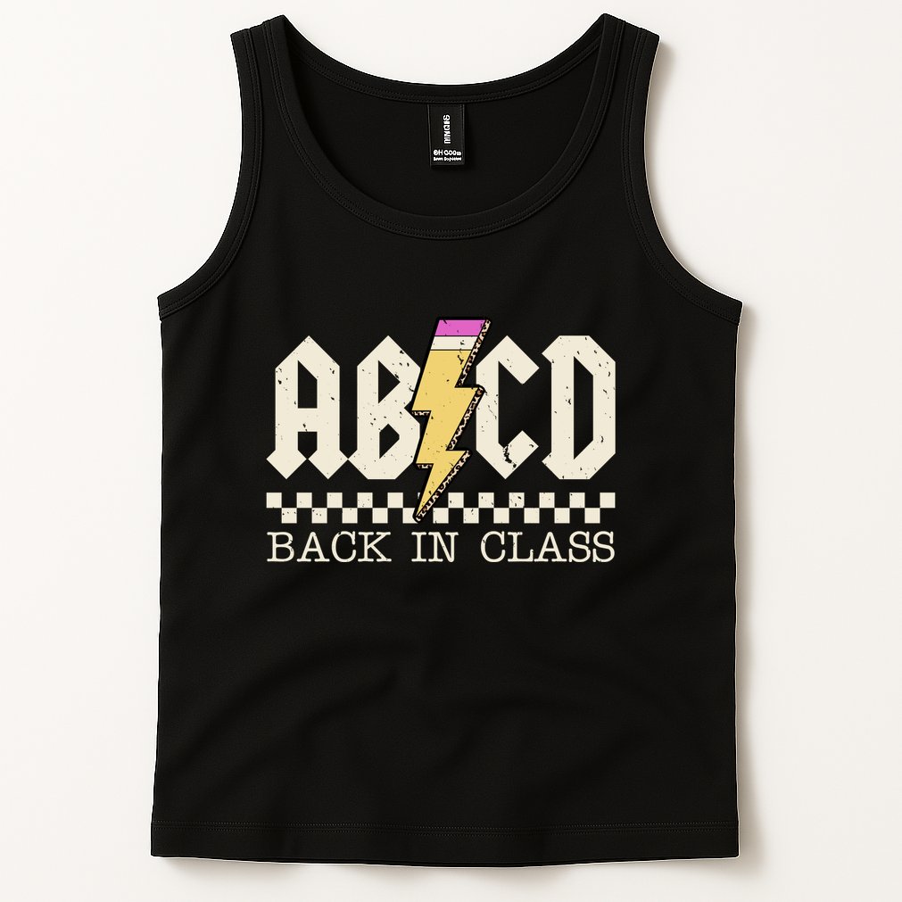 Retro Teacher Tour Abcd Back To School Classic Rock Tank Top