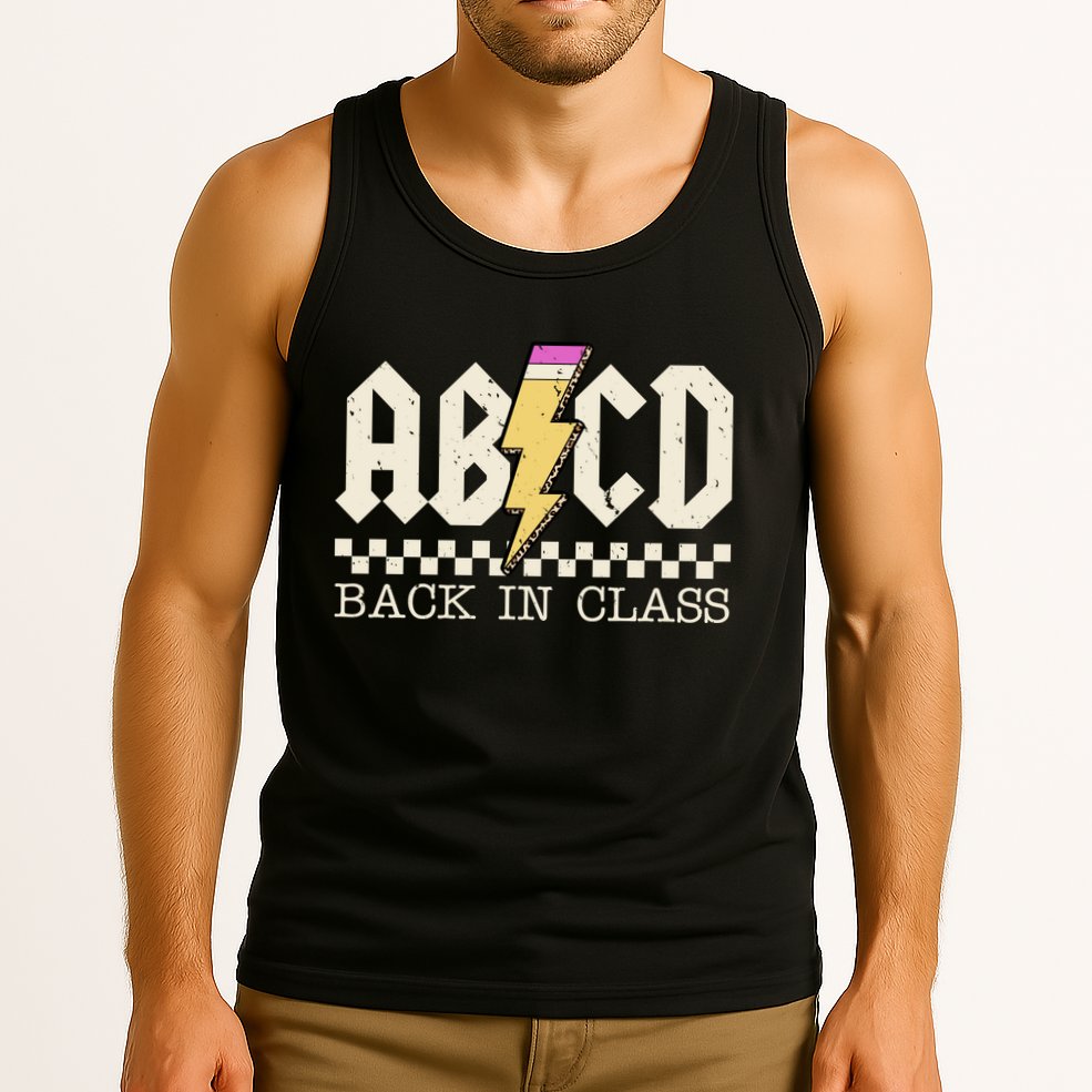 Retro Teacher Tour Abcd Back To School Classic Rock Tank Top