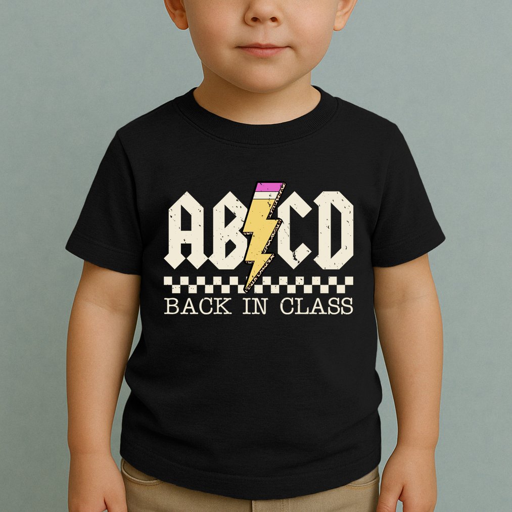 Retro Teacher Tour Abcd Back To School Classic Rock Toddler T-Shirt