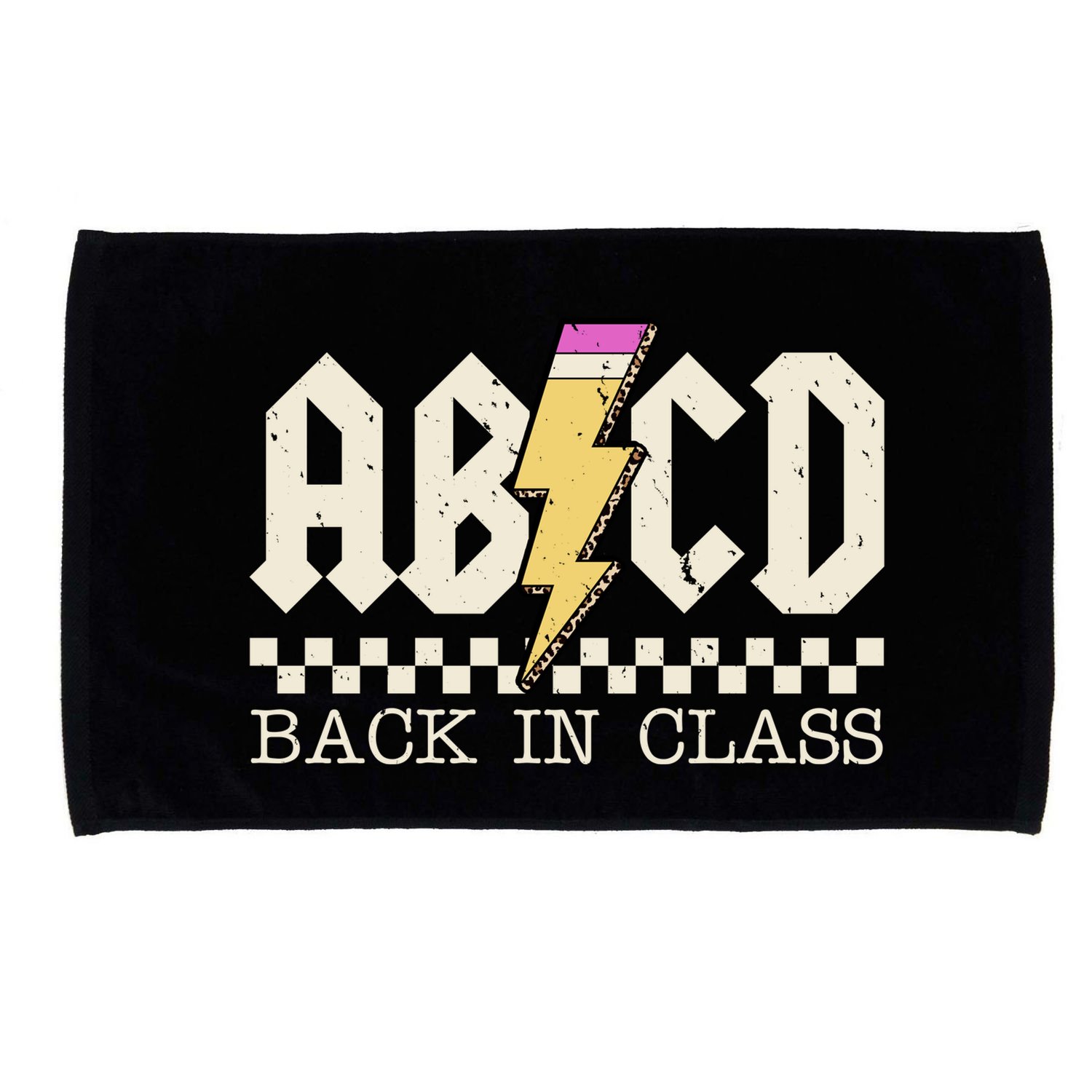 Retro Teacher Tour Abcd Back To School Classic Rock Microfiber Hand Towel