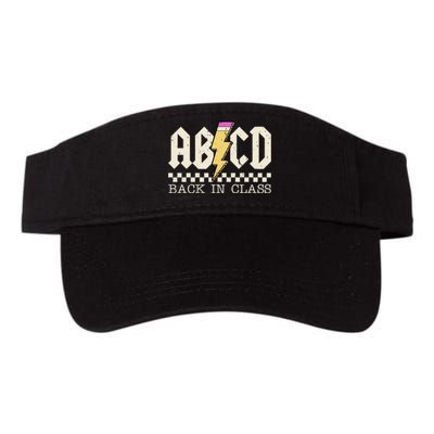 Retro Teacher Tour Abcd Back To School Classic Rock Valucap Bio-Washed Visor