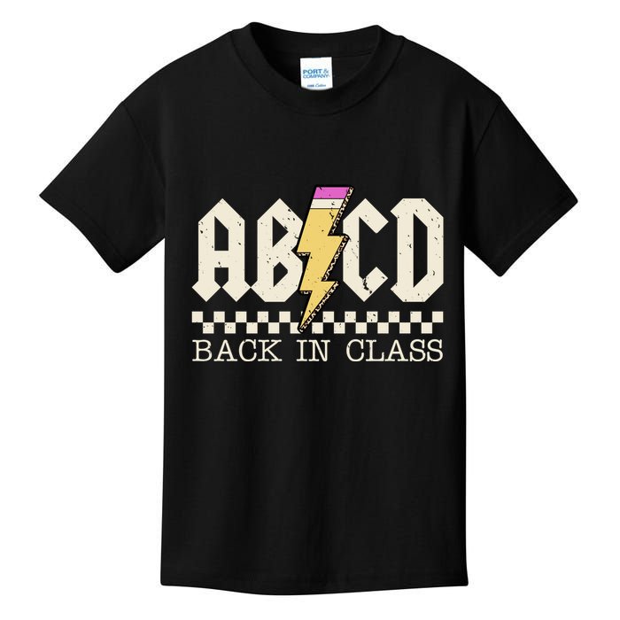 Retro Teacher Tour Abcd Back To School Classic Rock Kids T-Shirt