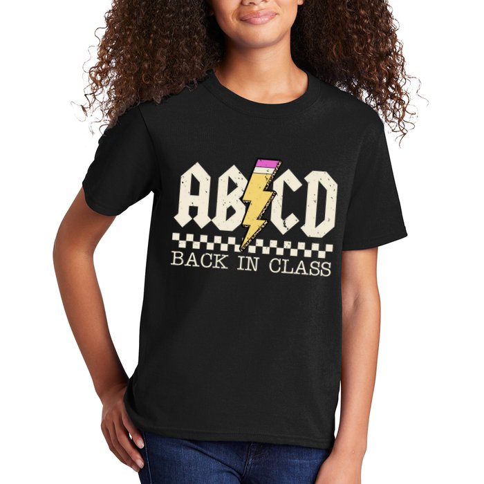 Retro Teacher Tour Abcd Back To School Classic Rock Kids T-Shirt