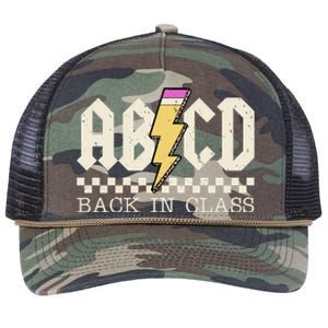 Retro Teacher Tour Abcd Back To School Classic Rock Retro Rope Trucker Hat Cap