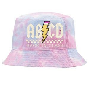 Retro Teacher Tour Abcd Back To School Classic Rock Tie-Dyed Bucket Hat