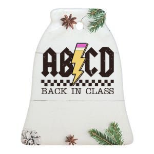 Retro Teacher Tour Abcd Back To School Classic Rock Ceramic Bell Ornament