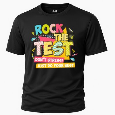 Rock The Test Day Motivational Retro Teachers Testing Day Performance Shirt