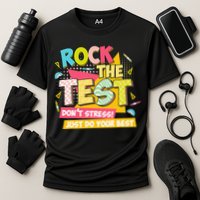 Rock The Test Day Motivational Retro Teachers Testing Day Performance Shirt
