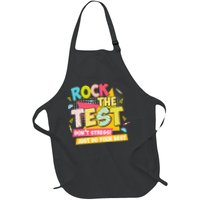 Rock The Test Day Motivational Retro Teachers Testing Day Apron