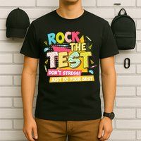 Rock The Test Day Motivational Retro Teachers Testing Day T-Shirt