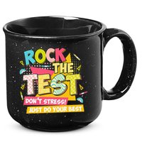 Rock The Test Day Motivational Retro Teachers Testing Day 15oz Campfire Ceramic Mug