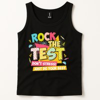 Rock The Test Day Motivational Retro Teachers Testing Day Tank Top