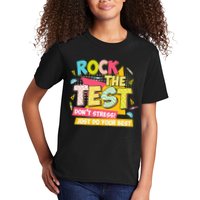 Rock The Test Day Motivational Retro Teachers Testing Day Kids T-Shirt