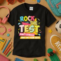 Rock The Test Day Motivational Retro Teachers Testing Day Kids T-Shirt