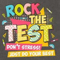 Rock The Test Day Motivational Retro Teachers Testing Day Cotton Canvas Backpack