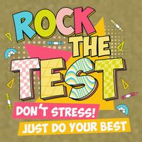 Rock The Test Day Motivational Retro Teachers Testing Day Garment-Dyed Women's Muscle Tee