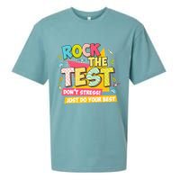 Rock The Test Day Motivational Retro Teachers Testing Day Sueded Cloud Jersey T-Shirt