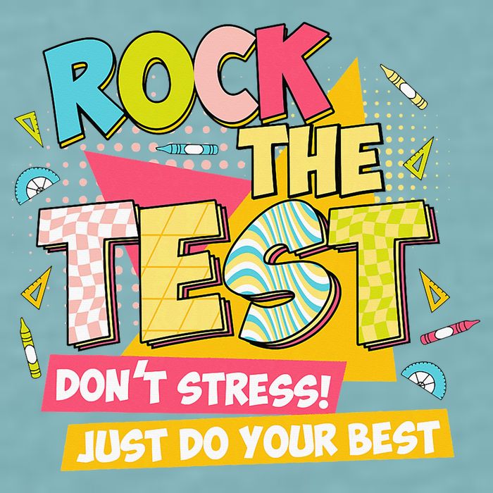 Rock The Test Day Motivational Retro Teachers Testing Day Sueded Cloud Jersey T-Shirt