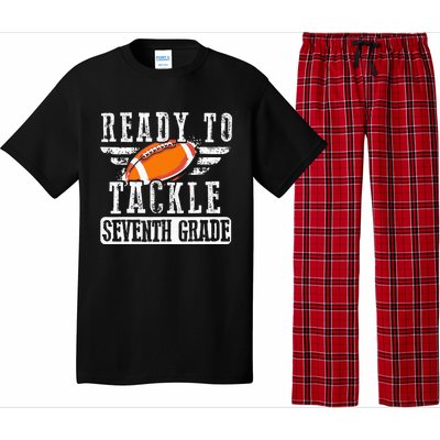 Ready To Tackle Seventh Grade Football Ball Back To School Pajama Set