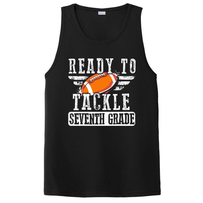 Ready To Tackle Seventh Grade Football Ball Back To School PosiCharge Competitor Tank