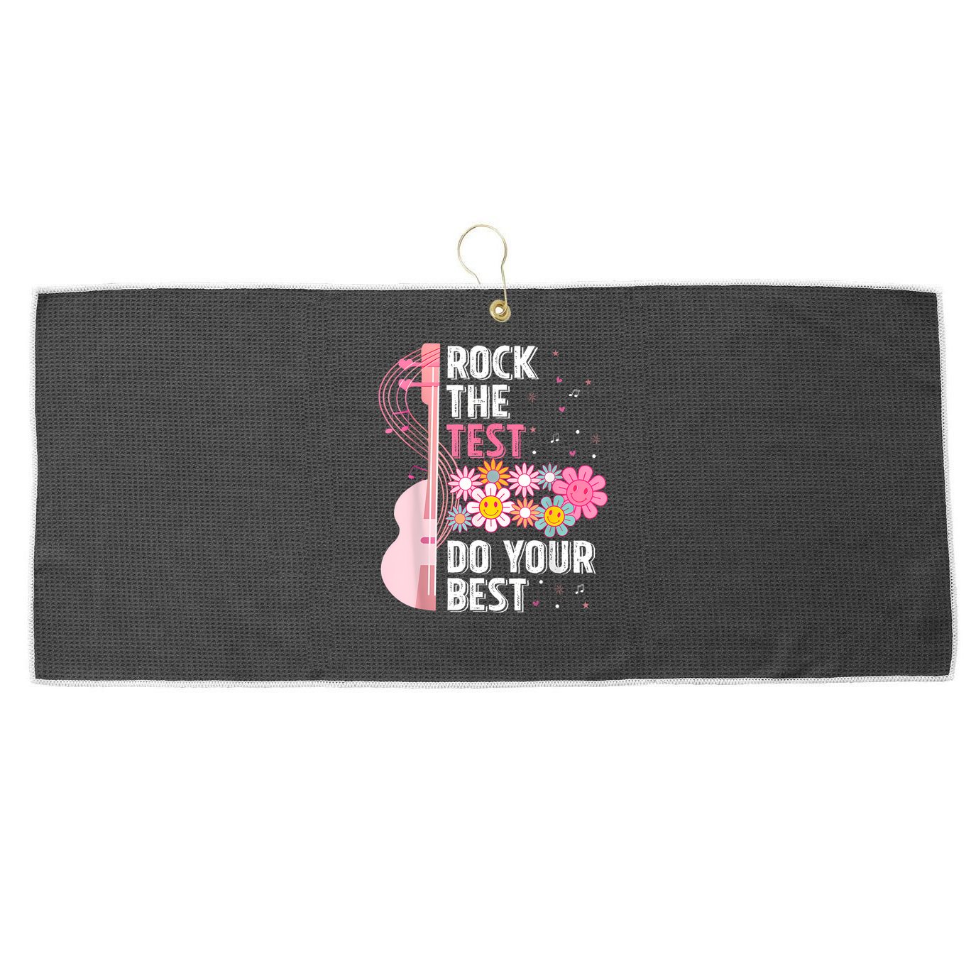 Rock The Test Do Your Best Large Microfiber Waffle Golf Towel