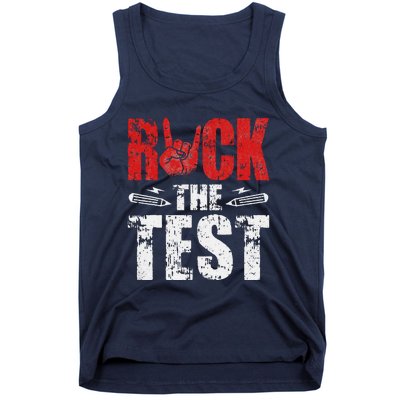 Rock The Test Distressed Students And Teachers Novelty Tank Top