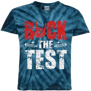 Rock The Test Distressed Students And Teachers Novelty Kids Tie-Dye T-Shirt