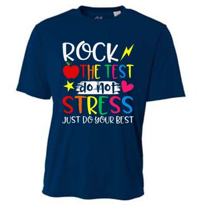 Rock The Test Do Not Stress Test Day Testing Motivational Cooling Performance Crew T-Shirt