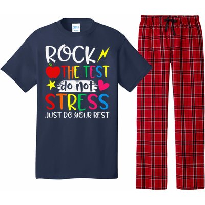 Rock The Test Do Not Stress Test Day Testing Motivational Pajama Set