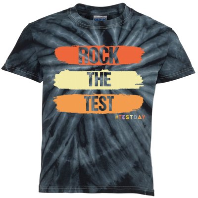 Rock The Test Testing Day Retro Motivational Teacher Student Kids Tie-Dye T-Shirt