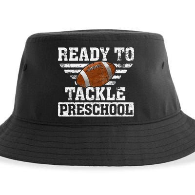 Ready To Tackle Preschool Football First Day Of School Sustainable Bucket Hat