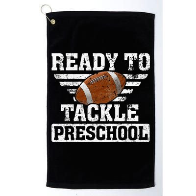Ready To Tackle Preschool Football First Day Of School Golf Towel