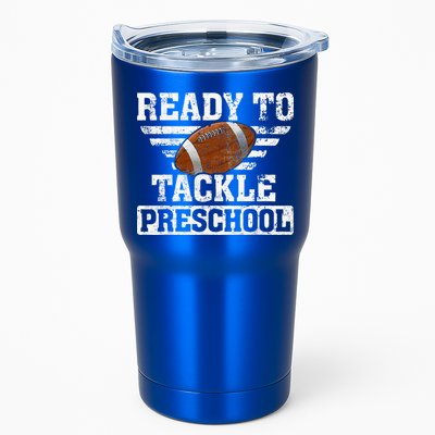 Ready To Tackle Preschool Football First Day Of School Tumbler