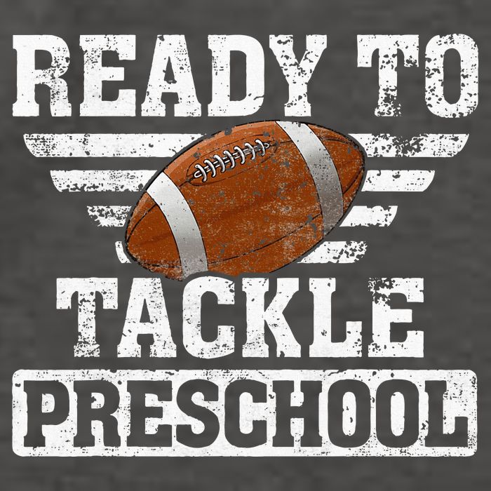 Ready To Tackle Preschool Football First Day Of School Vector Backpack