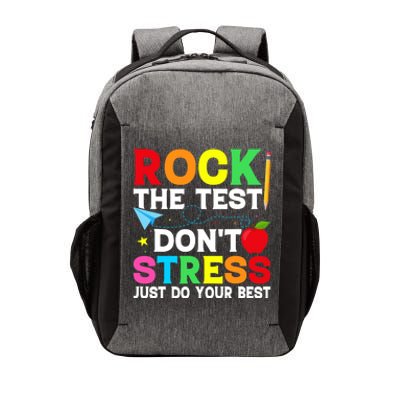 Rock The Test Testing Day Retro Motivational Teacher Student Vector Backpack