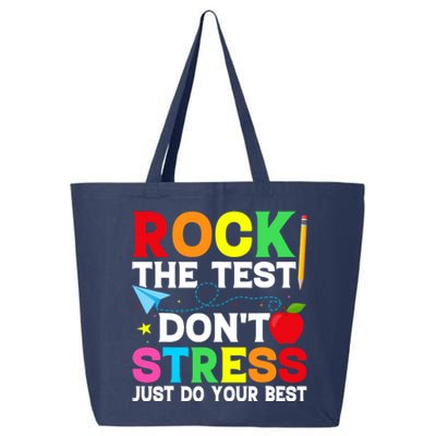 Rock The Test Testing Day Retro Motivational Teacher Student 25L Jumbo Tote