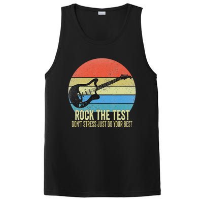 Rock The Test Dont Stress Test Day Funny Testing Day Teacher PosiCharge Competitor Tank