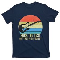 Rock The Test Dont Stress Test Day Funny Testing Day Teacher T-Shirt