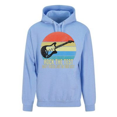 Rock The Test Dont Stress Test Day Funny Testing Day Teacher Unisex Surf Hoodie