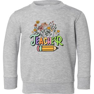 Retro Teacher Teacher for  Best Teacher Gifts Toddler Sweatshirt