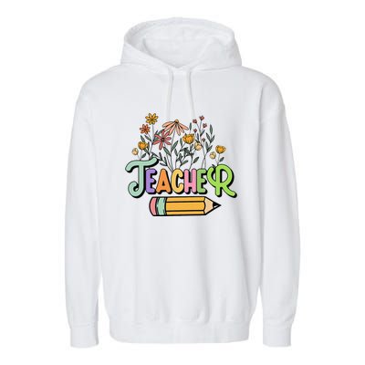 Retro Teacher Teacher for  Best Teacher Gifts Garment-Dyed Fleece Hoodie