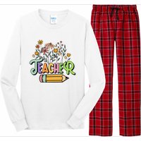 Retro Teacher Teacher for  Best Teacher Gifts Long Sleeve Pajama Set