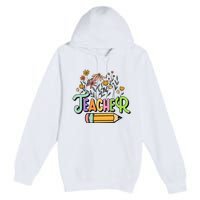 Retro Teacher Teacher for  Best Teacher Gifts Premium Pullover Hoodie