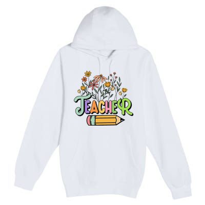 Retro Teacher Teacher for  Best Teacher Gifts Premium Pullover Hoodie