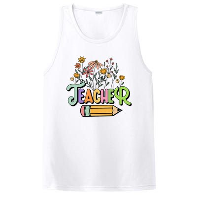 Retro Teacher Teacher for  Best Teacher Gifts PosiCharge Competitor Tank