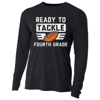 Ready To Tackle 4th Fourth Grade Football First Day School Cooling Performance Long Sleeve Crew