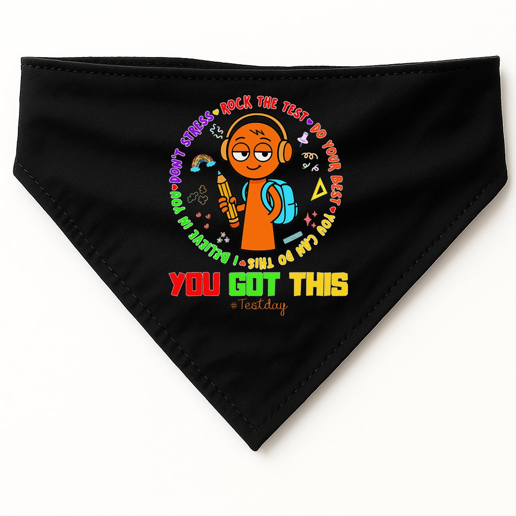 Rock The Test Test Day Teacher You Got This For USA-Made Doggie Bandana